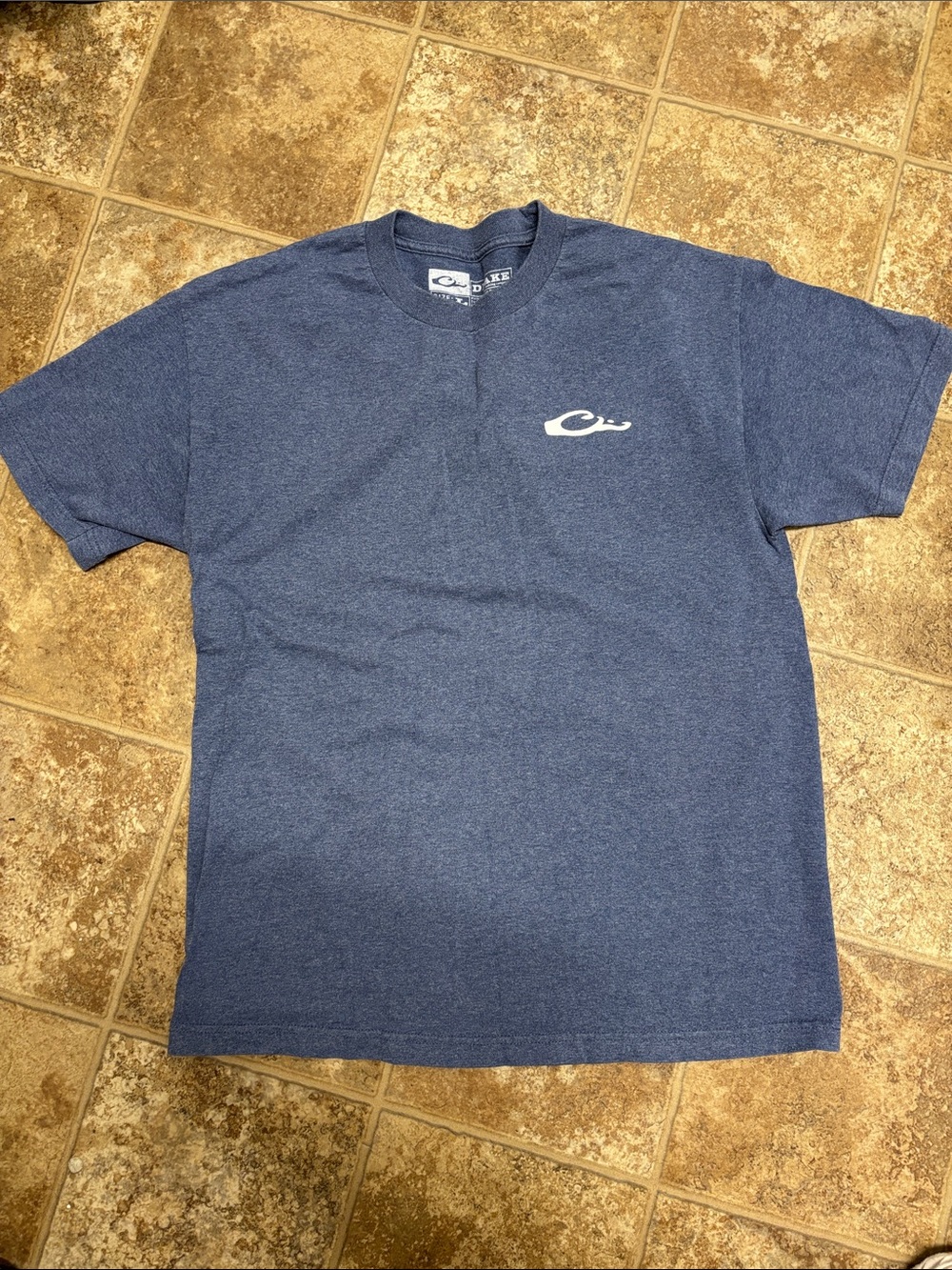 Mens Navy Short Sleeve Drake T-shirt